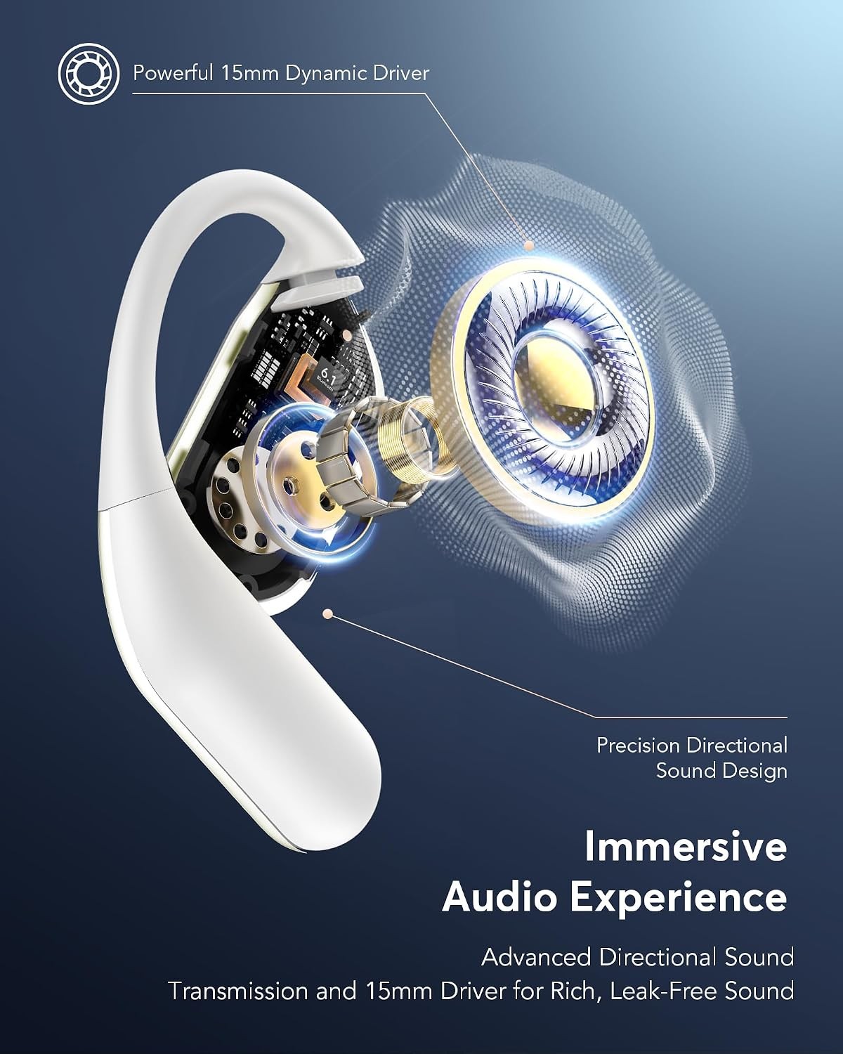 Paekole H5 AI Translation Earbuds: Real-Time 2-Way Language Rust & White