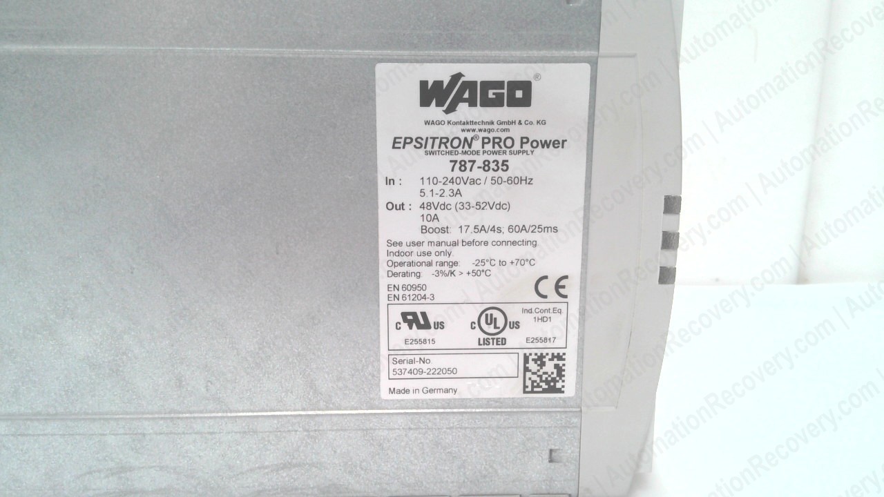 WAGO 787-835 EPSITRON PRO POWER SUPPLY #346989