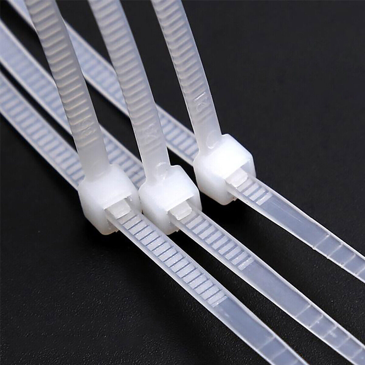 Self-Locking Cable Ties Nylon Plastic Wire Width 4.6mm Zip Tie Cord Strap B/W