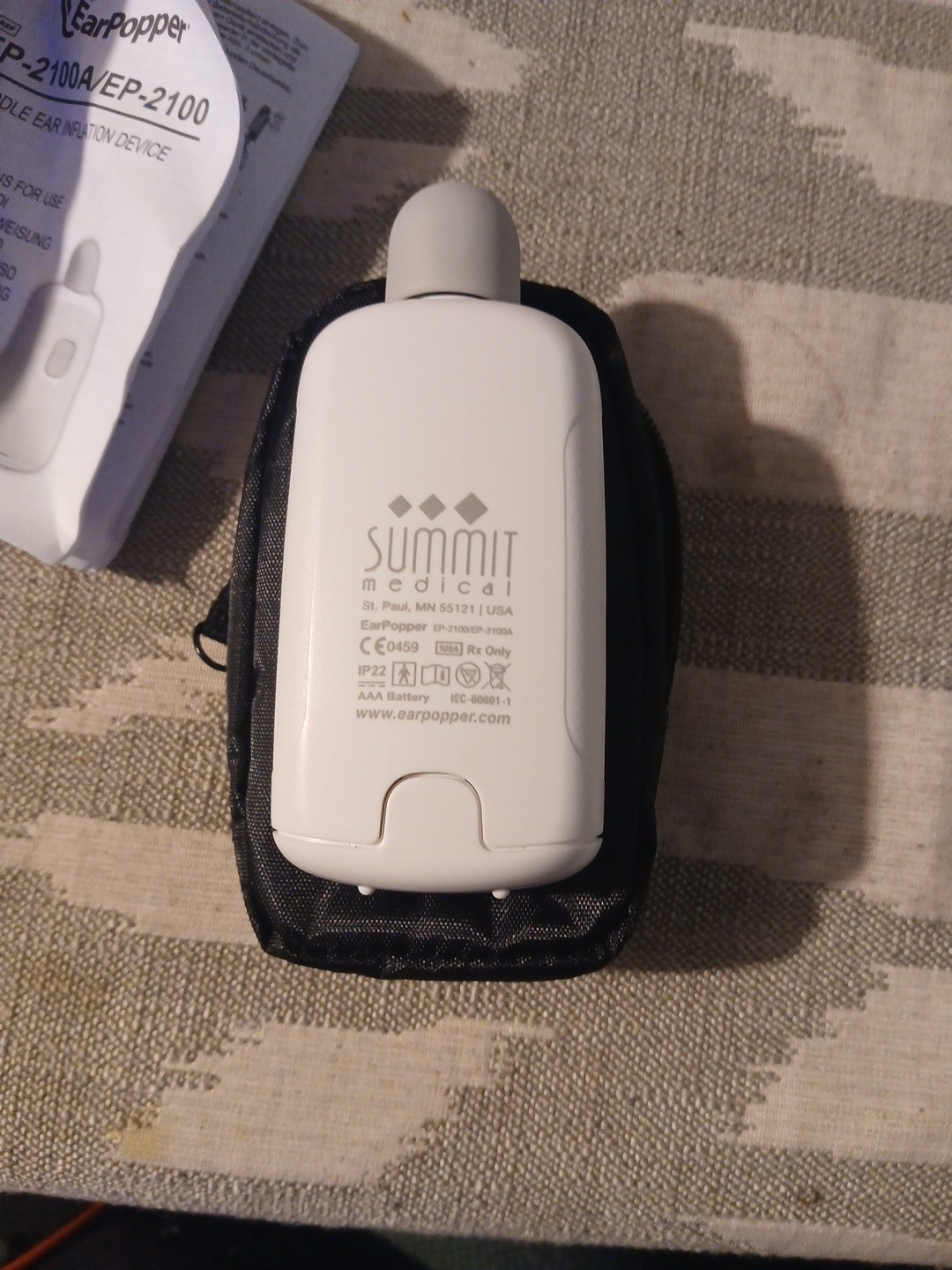 Earpopper Ear Pressure Relief Device for Flying, Swimming, NEW Open Box