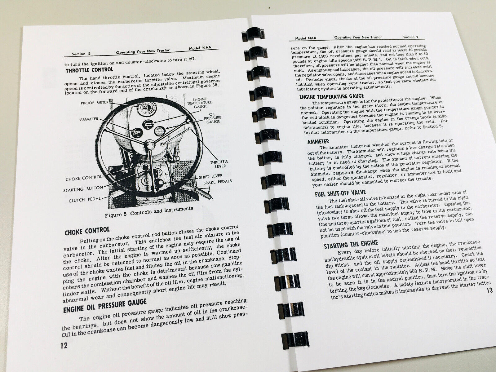 1953-1955 Ford Naa Golden Jubilee Tractor Operators Manual Owners Maintenance