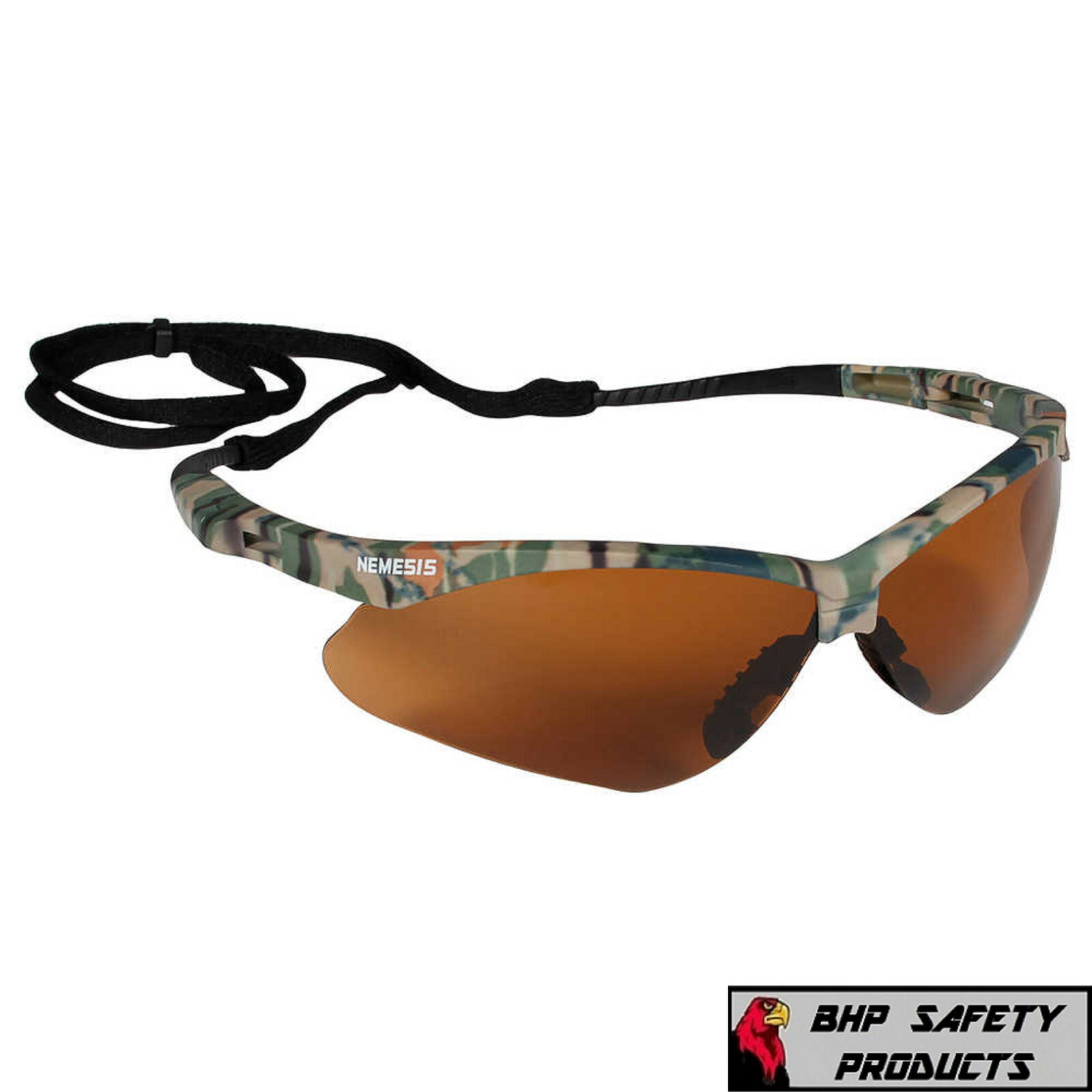 (3 PAIR) KLEENGUARD NEMESIS SAFETY GLASSES BRONZE LENS/CAMO FRAME SUNGLASS 19644