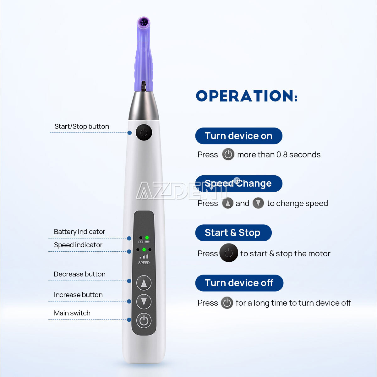 Dental Hygiene Prophy Handpiece Air Motor 4Hole For Teeth Polishing