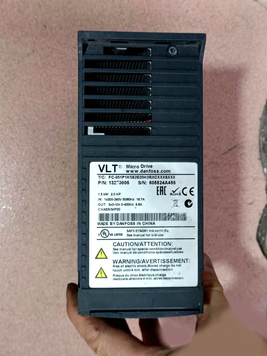 FC-051P1K5S2E20H3BXCXXXSXXX Danfoss FC51 Inverter 1.5KW 220V USED 1PC Tested OK