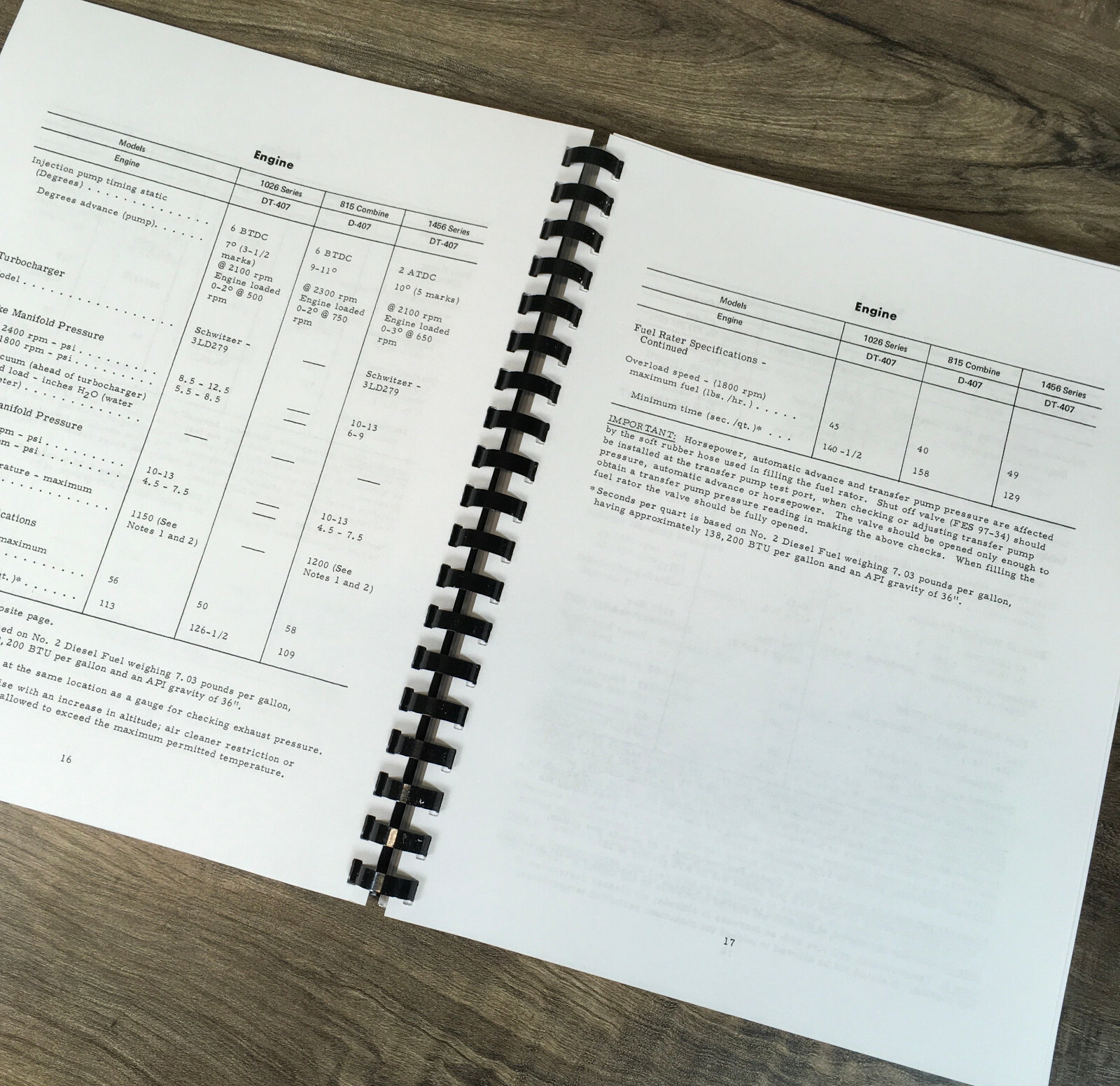 International Dt-407 Diesel Engine & Fuel System For 1026 Tractor Service Manual