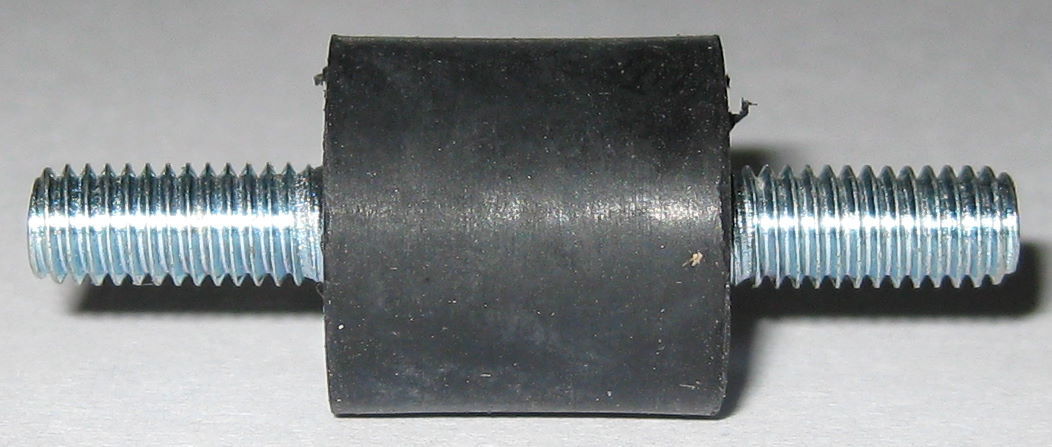 4 Isolation Rubber Mounts with M5-.8 x 12mm Hardware – Shock Mount – 40mm Long