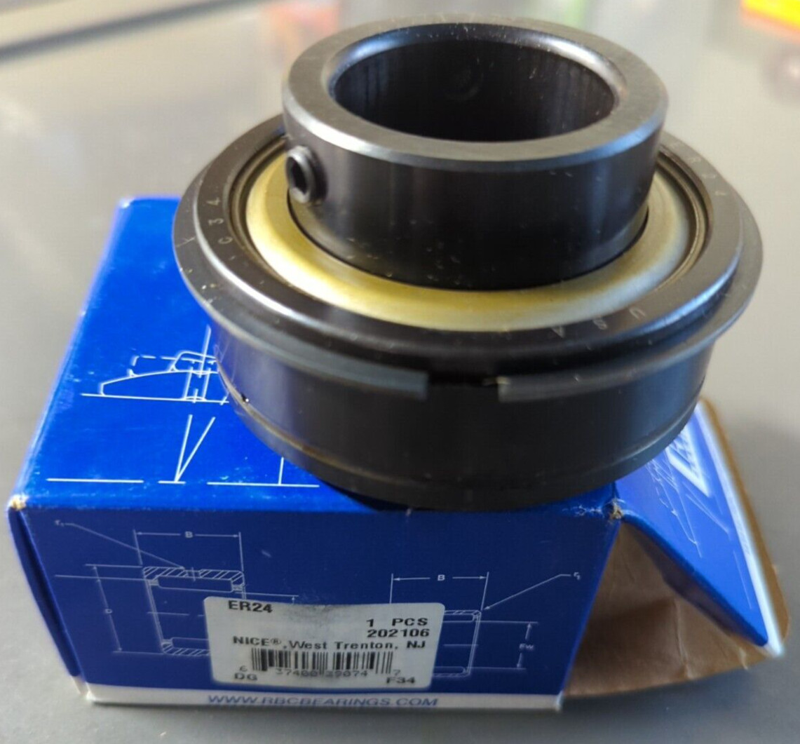 RBC NICE Ball Bearings ER24 Precision Deep Groove; ID 1.5in BLACK OXIDE FINISH