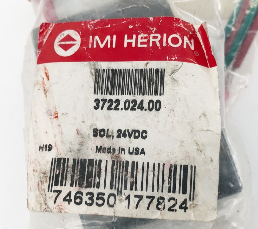 New IMI Herion 3722.024.00 Solenoid Coil 24VDC 8111710