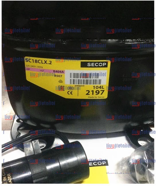 New One SECOP Compressor SC18CLX.2 220V-240V 50Hz R404a/R507 5/6HP