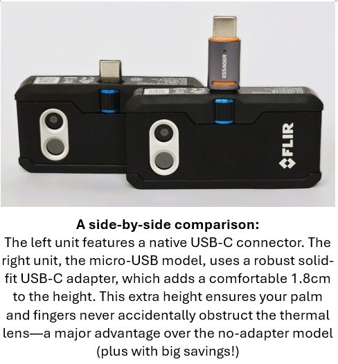 FLIR ONE PRO Android USB-C Adapter Thermal Camera |Professional Infrared Imaging