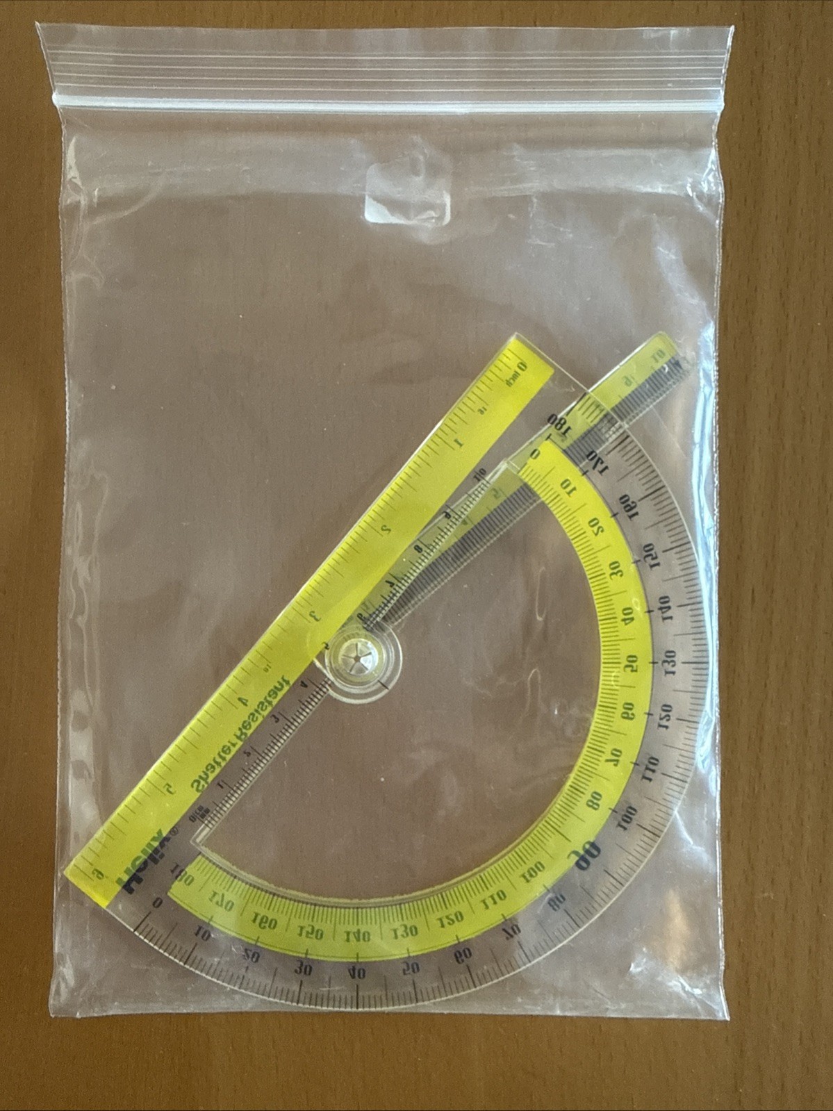 Helix Shatter-Resistant Swing Arm 180 Degree Protractor, 6 Inch / 15cm