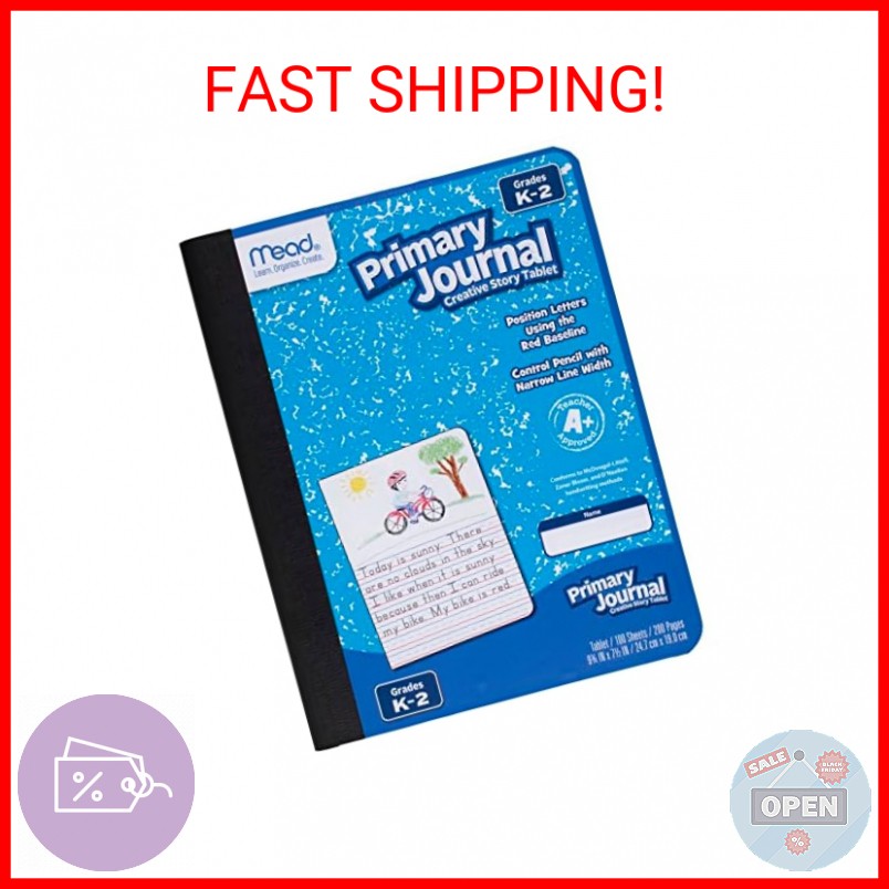 Mead Primary Journal Creative Story Tablet, Grades K-2, 7-1/2″ x 9-3/4″, 100 She