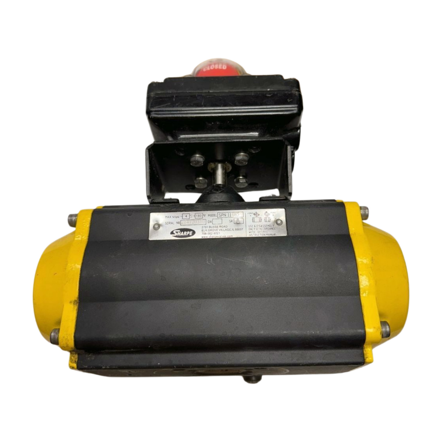 Sharpe SPNII085 Actuator w/SLXS4MH10 WT Limit Switch Indicator & 7019-9DB Coil