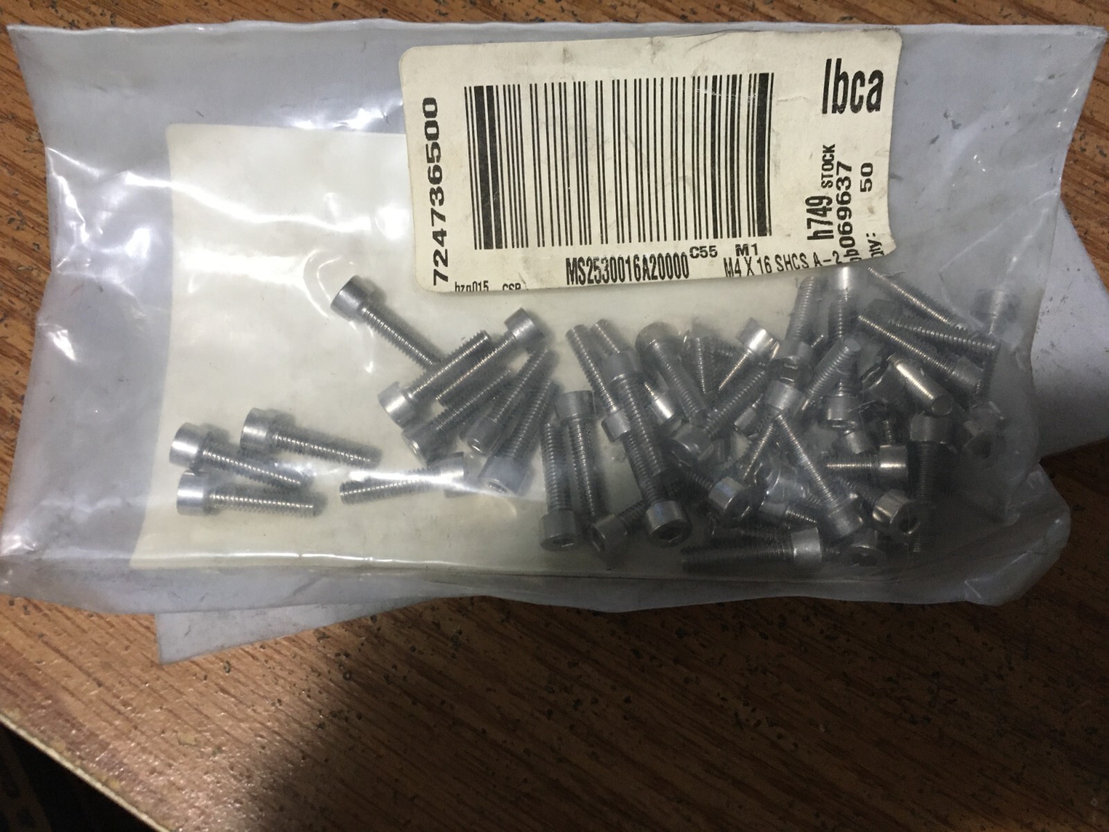 (50) M4-0.7 x 16mm ISO 4762/DIN 912 Hex Drive Grade A2-70 Stainless Steel Socket