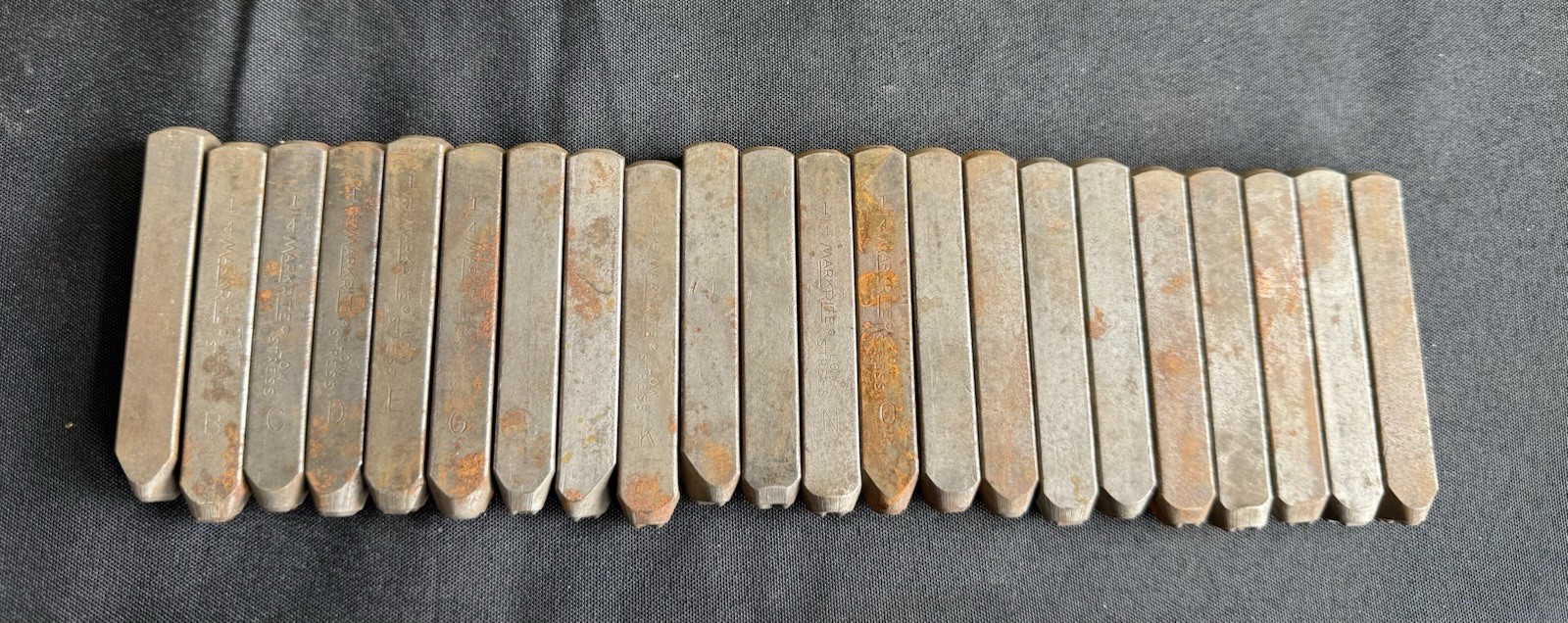 Mark Rite 1/4″ Letters Alphabet Dies Punches Stamps Metal Wood Set See Desc