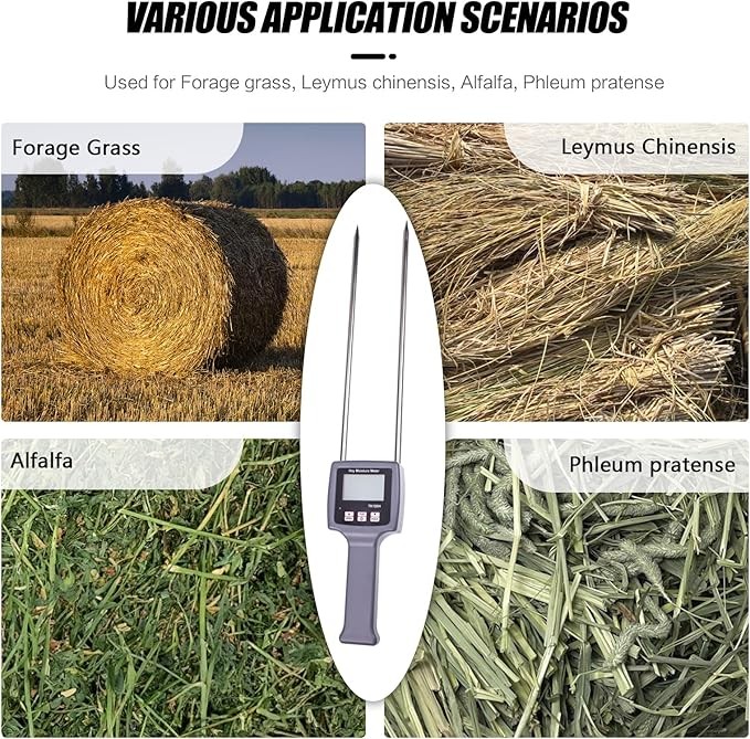Portable Hay Moisture Meter TK100H Compatible With Cereal Straw, Forage Grass