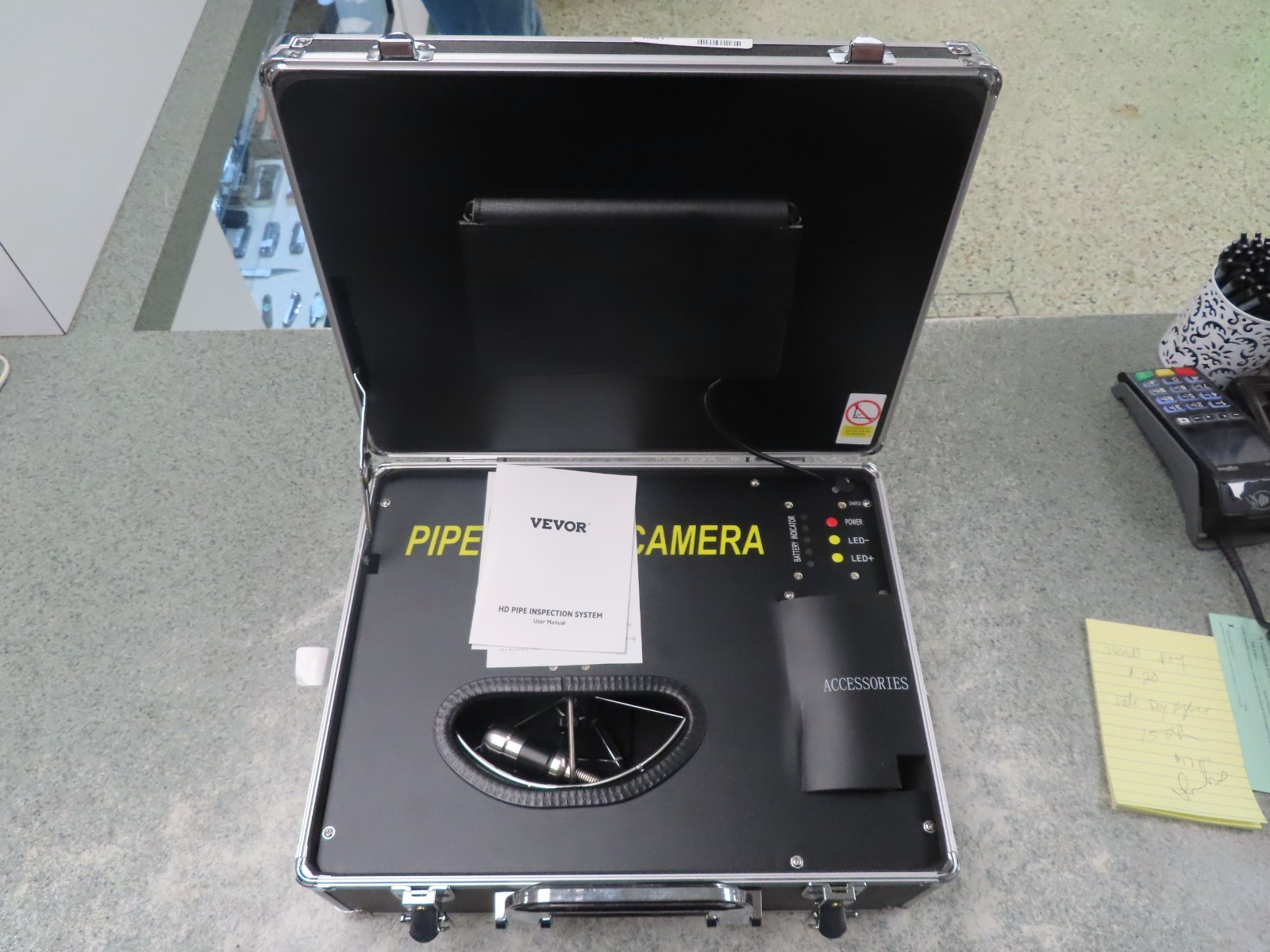 VEVOR Sewer Pipe Camera 7 in. Screen Pipeline Inspection Camera 98 ft. with DVR