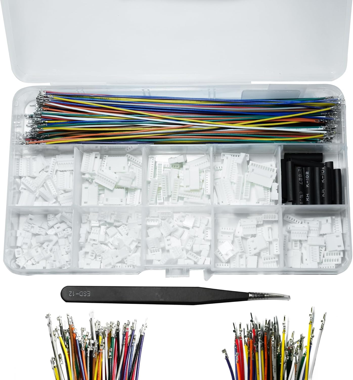 JST MX 1.25MM Connector Kit,2/3/4/5/6/7/8/9/10 Pin Male and Female Micro Wire Co