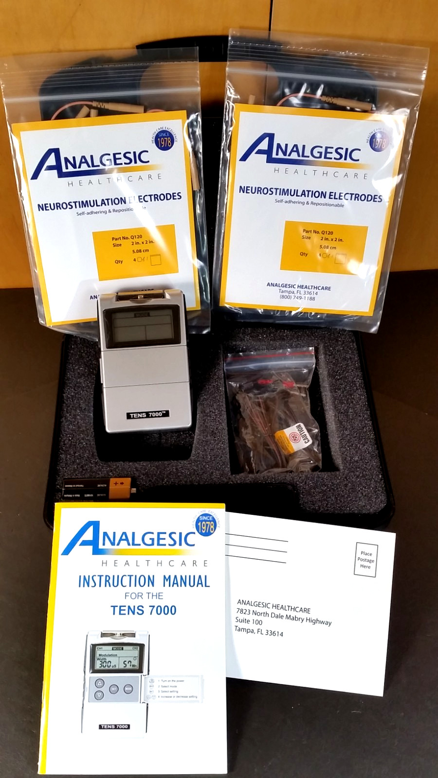 TENS 7000 2nd Edition Back Pain Relief Digital Unit / Accessories