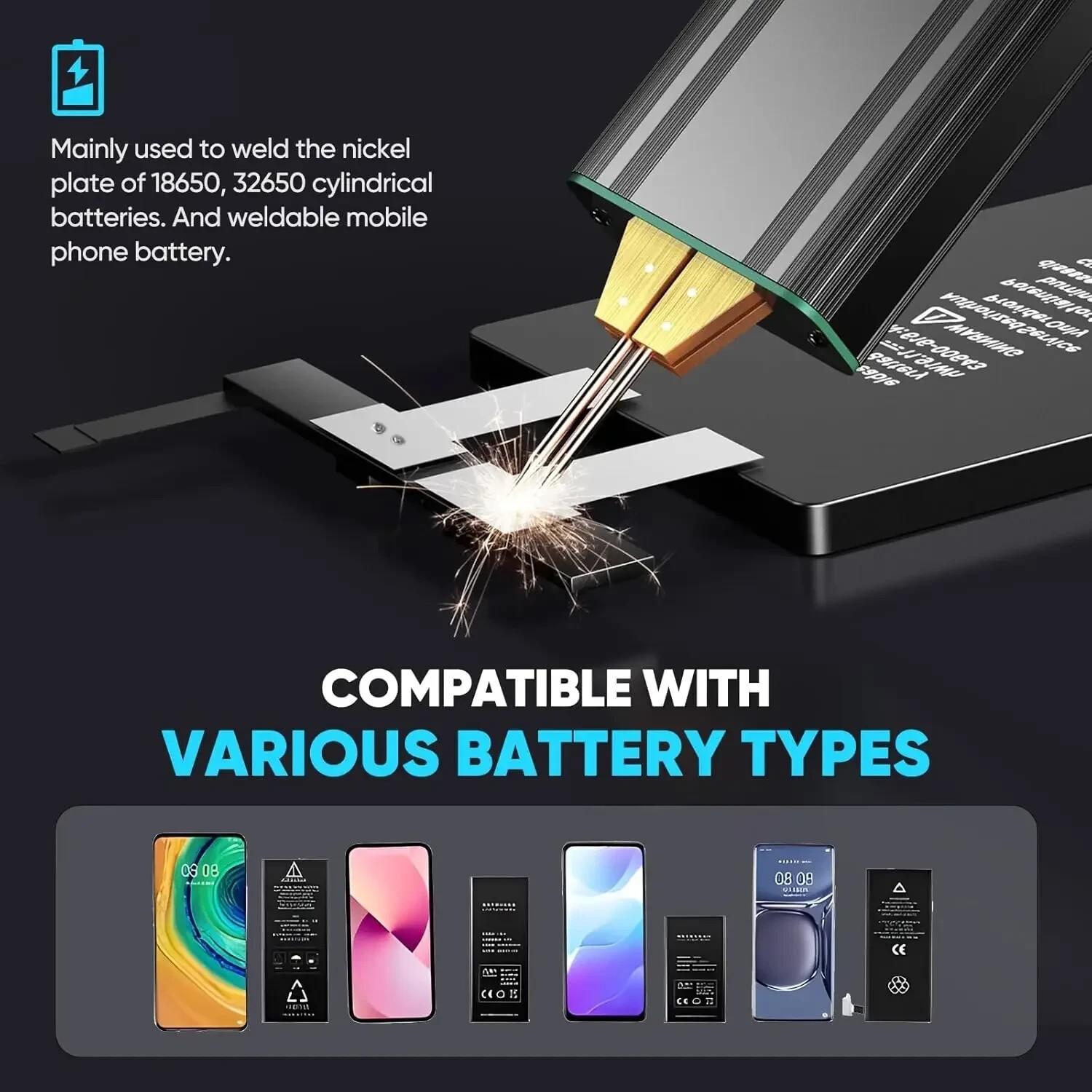 Handheld LED Spot Welder Machine Portable 18650 26650 Battery Welding Machine