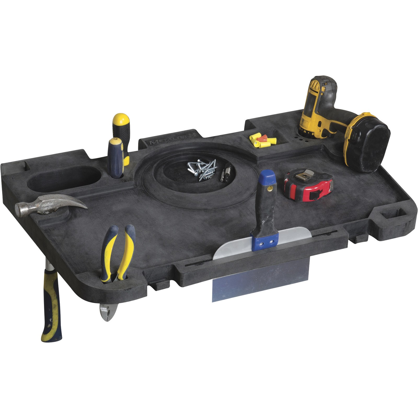 Metaltech Jobsite Series Tool Tray for Baker-Style Scaffolds, 30 1/4in.W x