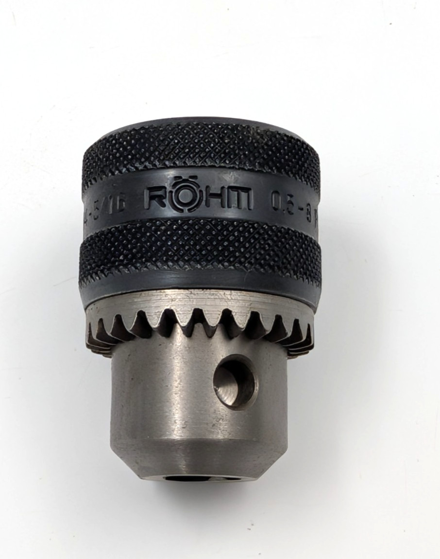ROHM Prima Drill Chuck – 3/8″-24 #72628 – 0.5-8mm Cap – New – Made in Germany