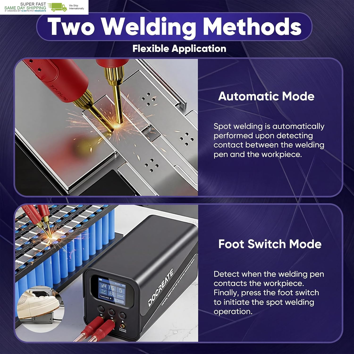Capacitor Spot Welder for Battery Pack, 10.5Kw Farad Welding Machine, Automatic