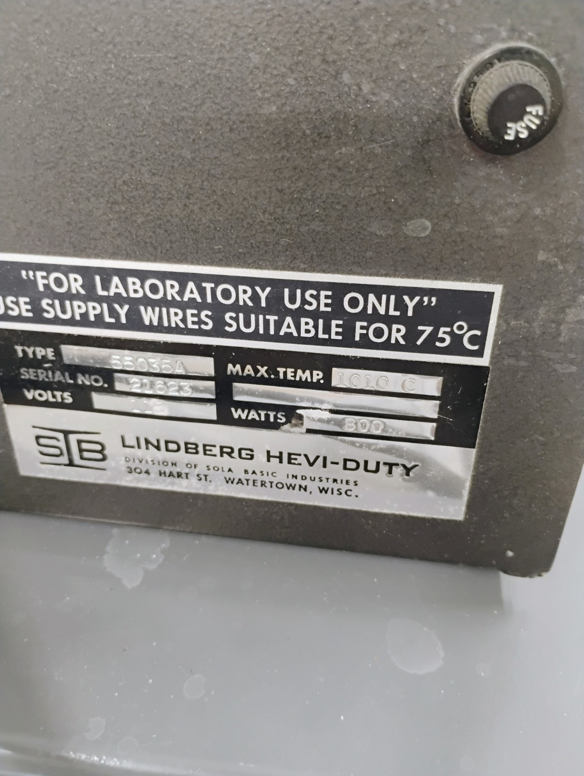 Lindberg Hevi-Duty Tube Furnace 1010 C 110V 800W