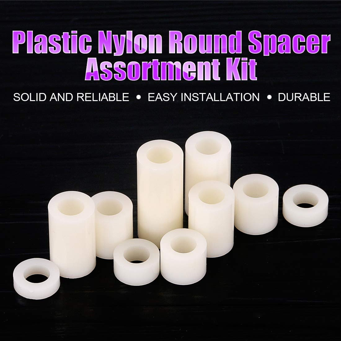 150Pcs Nylon Spacer Standoff Screw Nut Set – PA66 Plastic Assortment