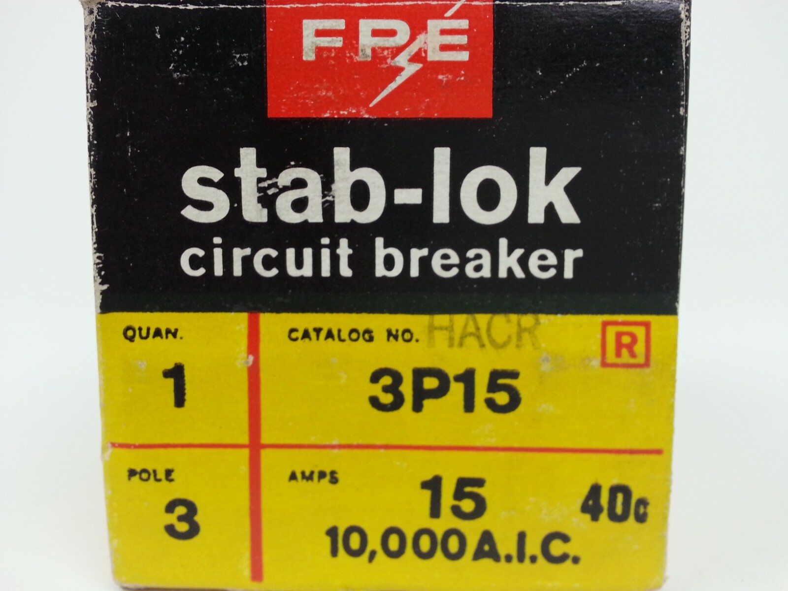 3P15 Federal Pacific Electric 15 Amp Circuit Breaker – Next Day Option – New