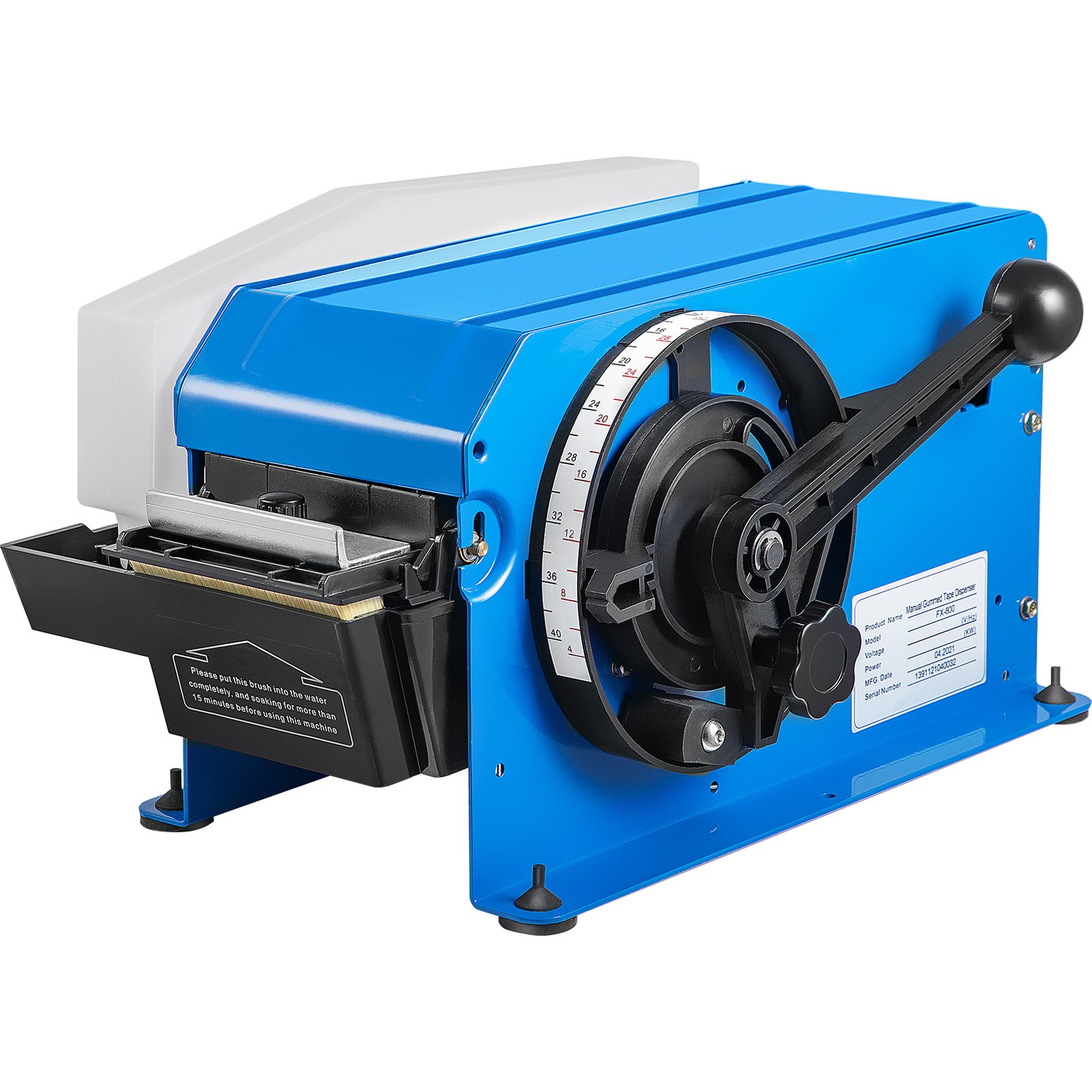 VEVOR Semi-Automatic Water Tape Dispenser Gum FX-800 Carbon Steel Adjustable