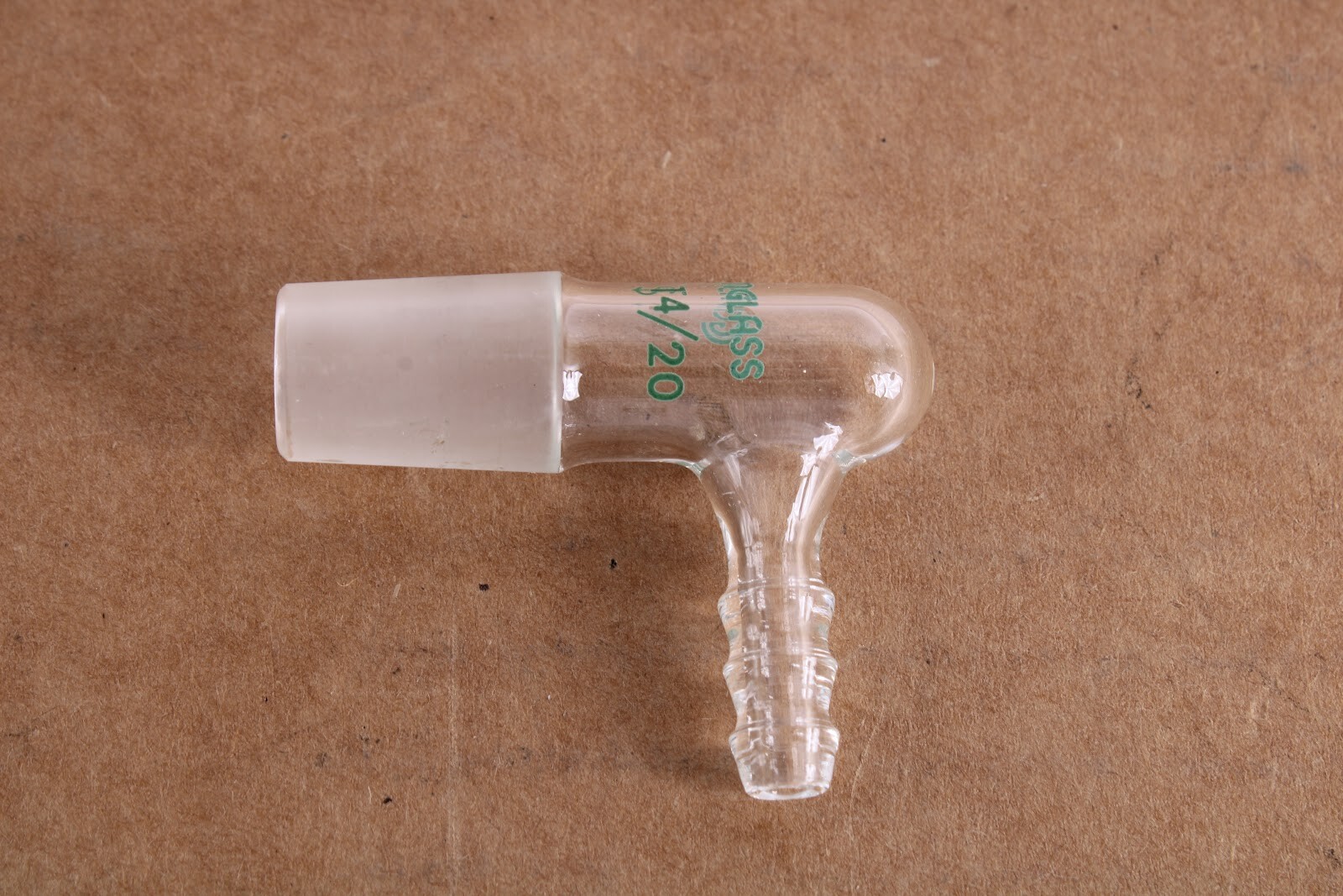 Chemglass Adapter, Inlet, 14/20 Inner Joint, 90 Degree CG-1014-14