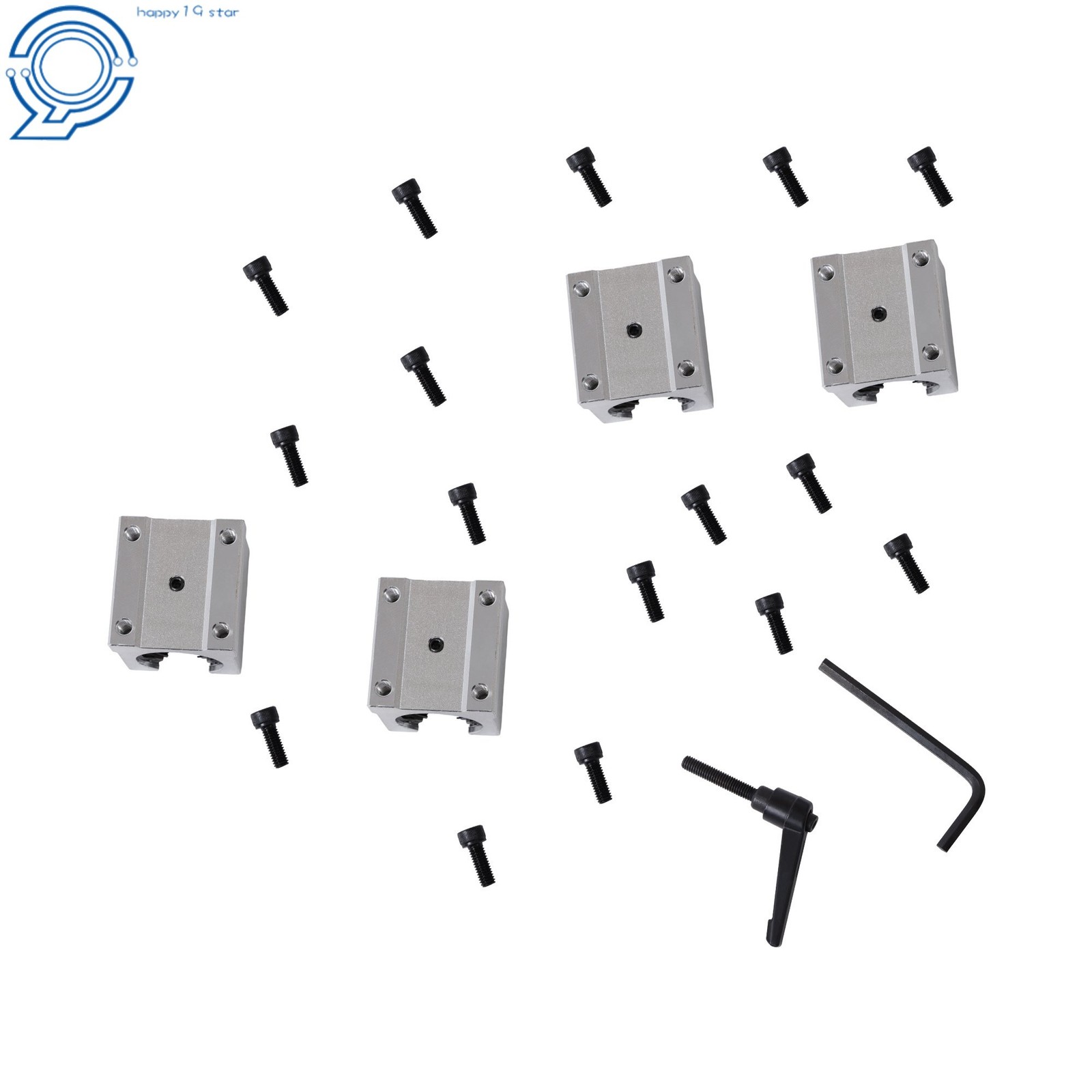 Industrial SBR20 1800mm Linear Guide 2PCS w/4 Blocks for Lathe/Automation