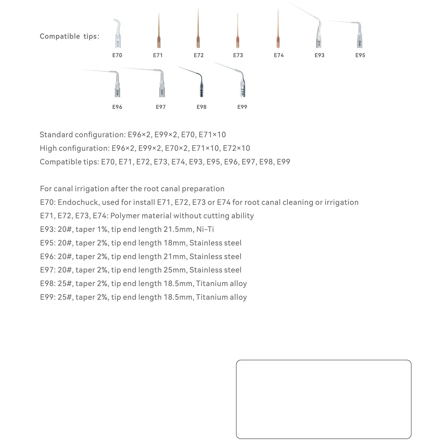 Woodpecker Endo Ultrasonic Activator Endo 3 Irrigator Root Canal Handpiece+ Tips