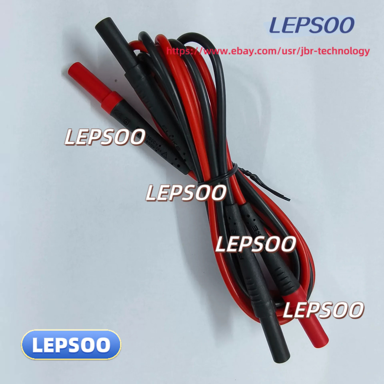 1PCS Fluke TL221 Test Leads,59 In. L,Black/Red 1.5M/5FT FLUKE TL221 #Br***