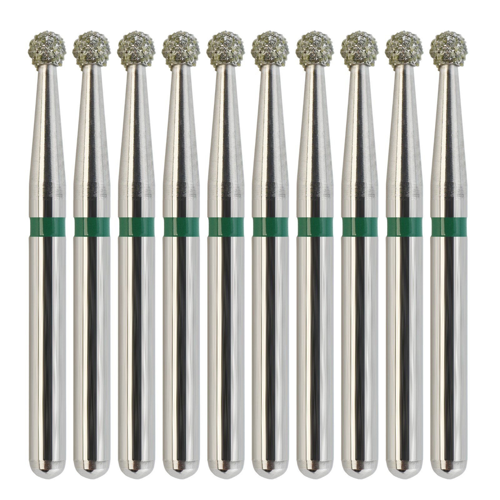 Dental Diamond Burs Round Ball Long Surgical High Speed 801L 801 Friction Grip