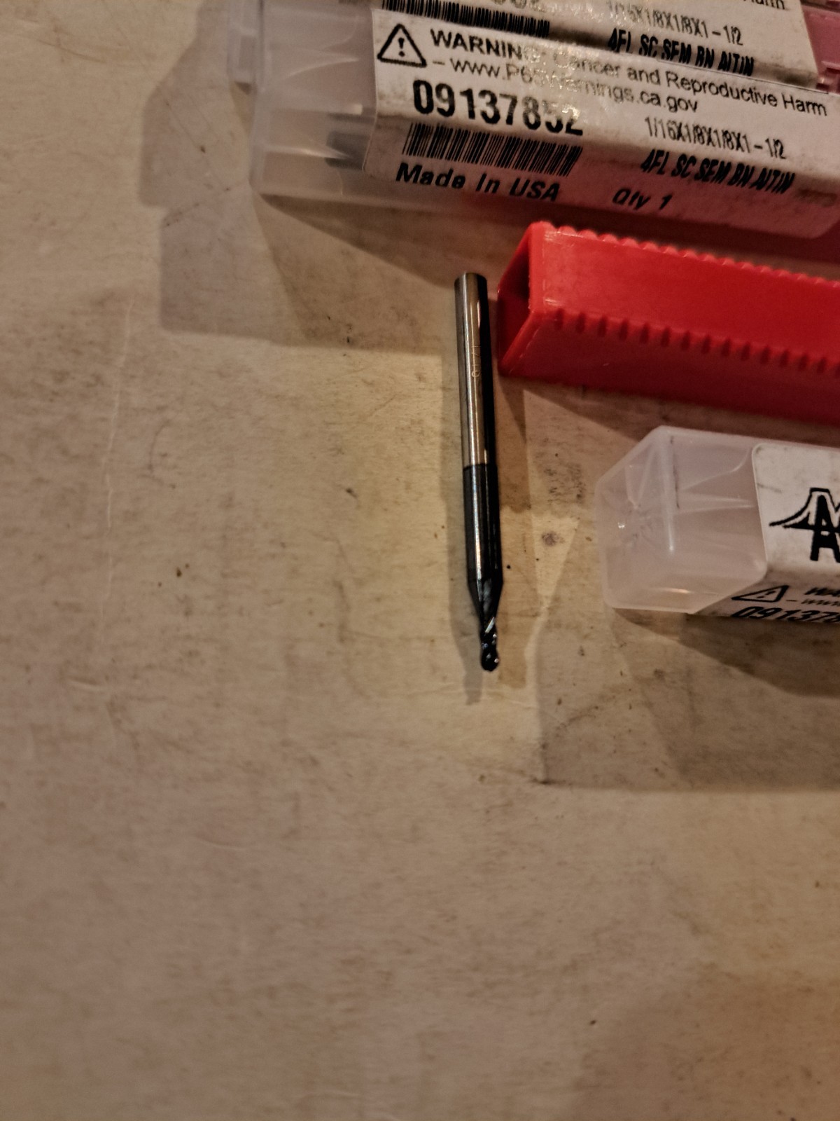6 Piece Lot 1/16 Dia 4 FluteCarbide Ballnose Endmills Accupro 09137852