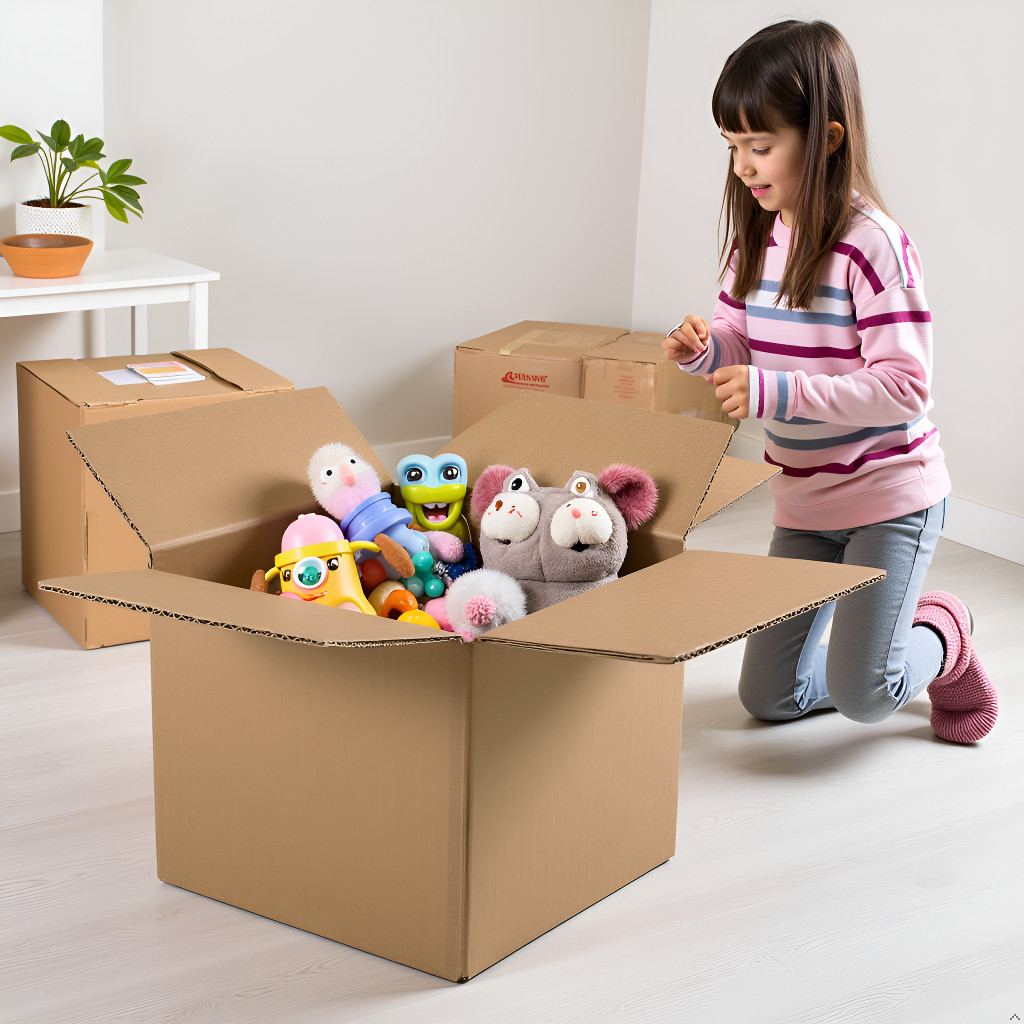 UOFFICE 10 Corrugated Boxes – 24 x 18 x 18″ Cardboard Shipping Box Moving Carton