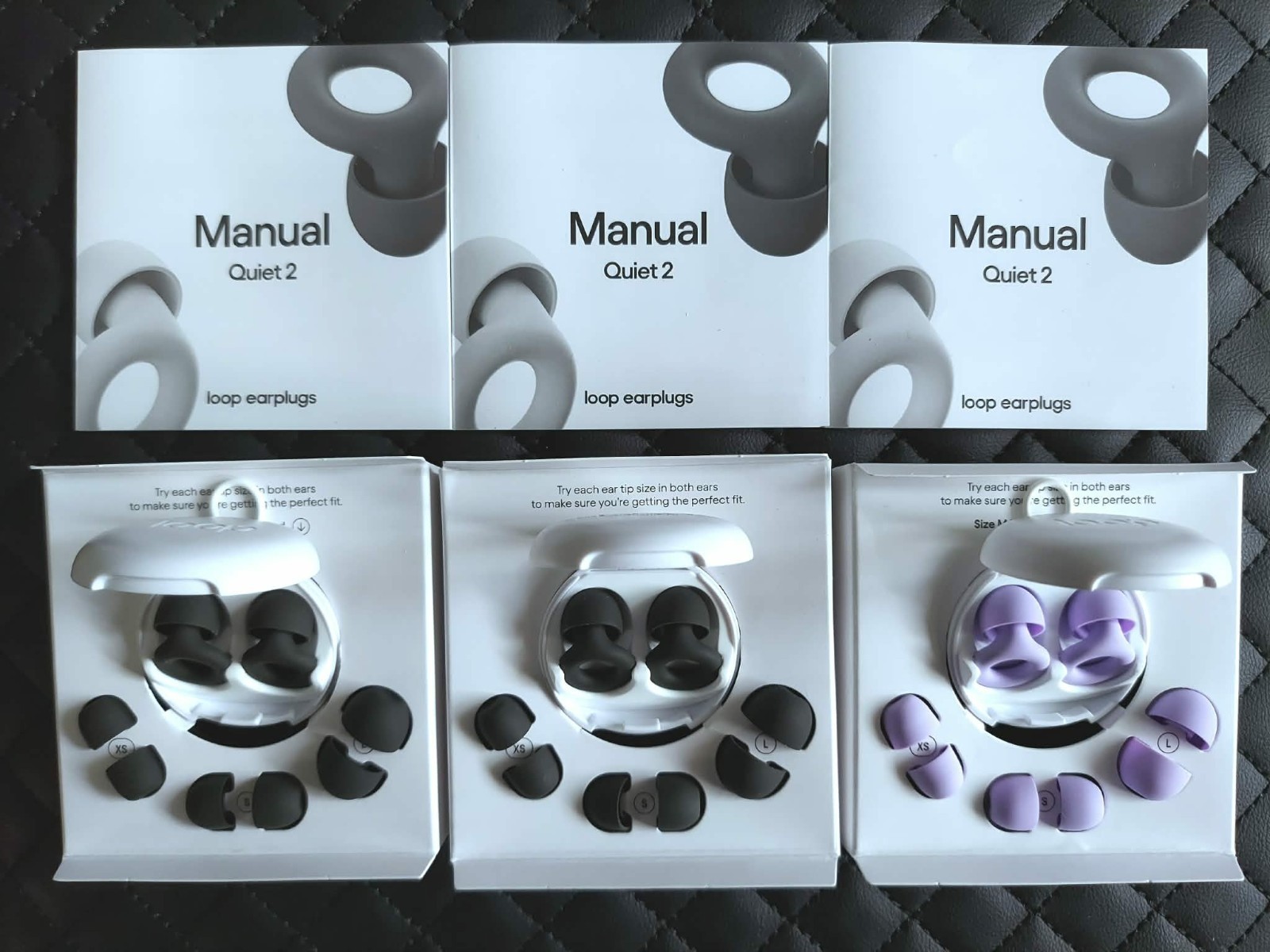 Loop Quiet 2 Earplugs (Mixed Colors)- Opened Box (Lot of 3)