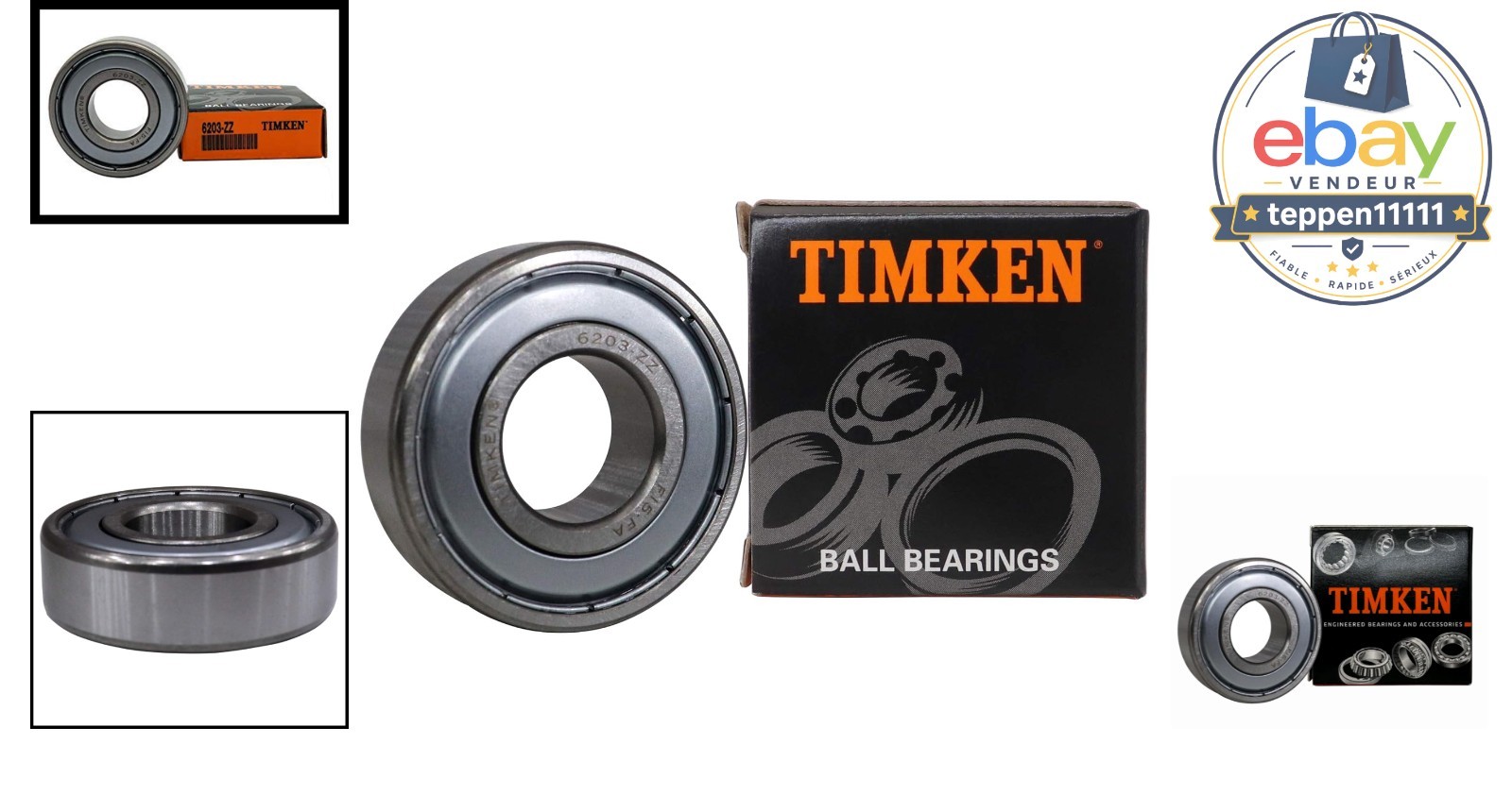 17x40x12mm Ball Bearings 2PCS Double Metal Seal Bearings