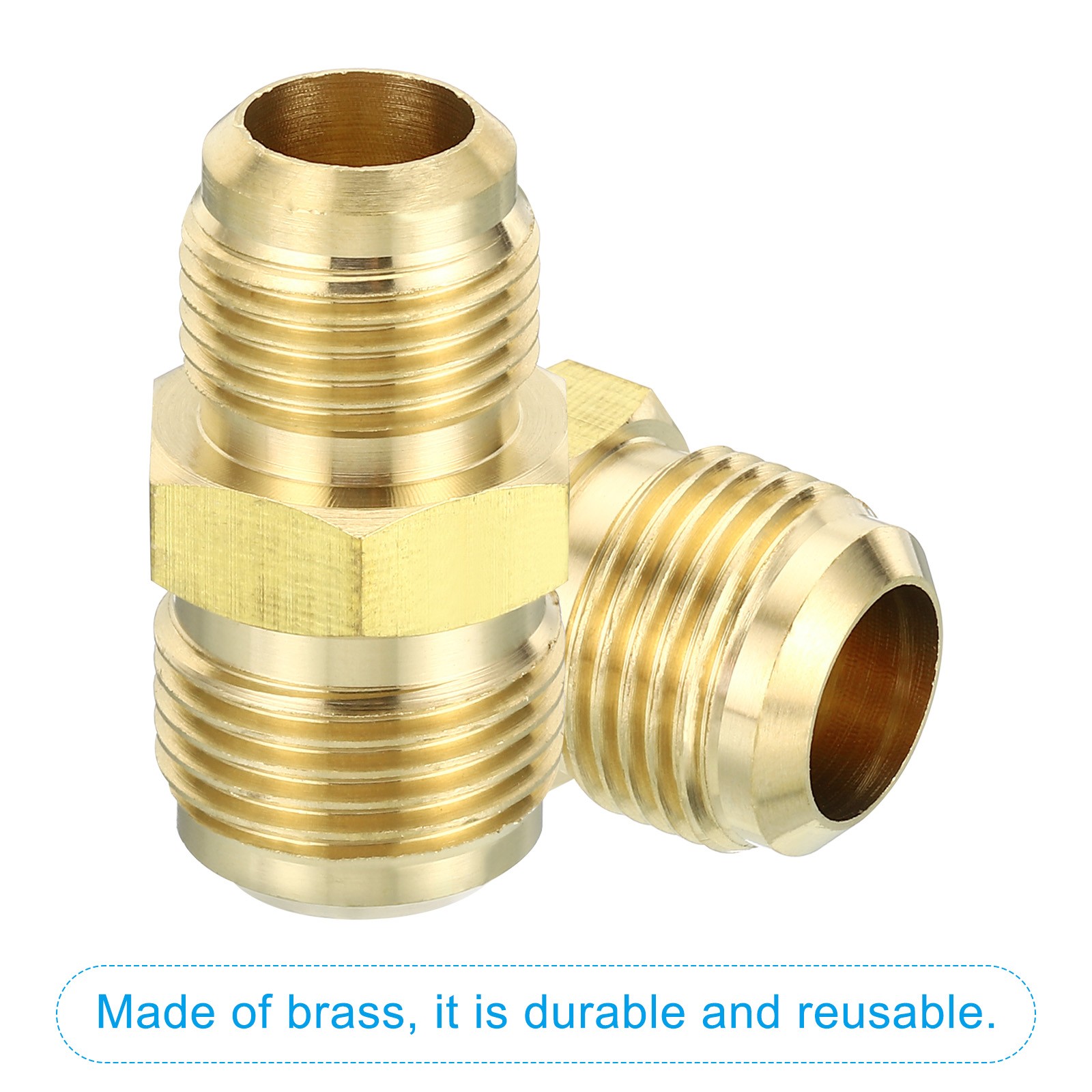 2sets 1/2″ x 5/8″ Brass Tube Fitting Flare Tube Fitting