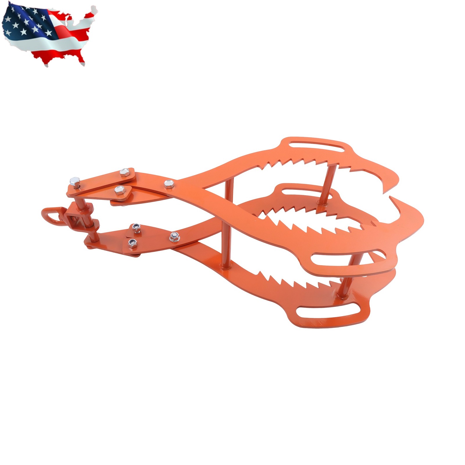 36 Inch Log Lifting Tongs Heavy Duty Steel 4 Serrated Claw Swivel Dragging Tongs