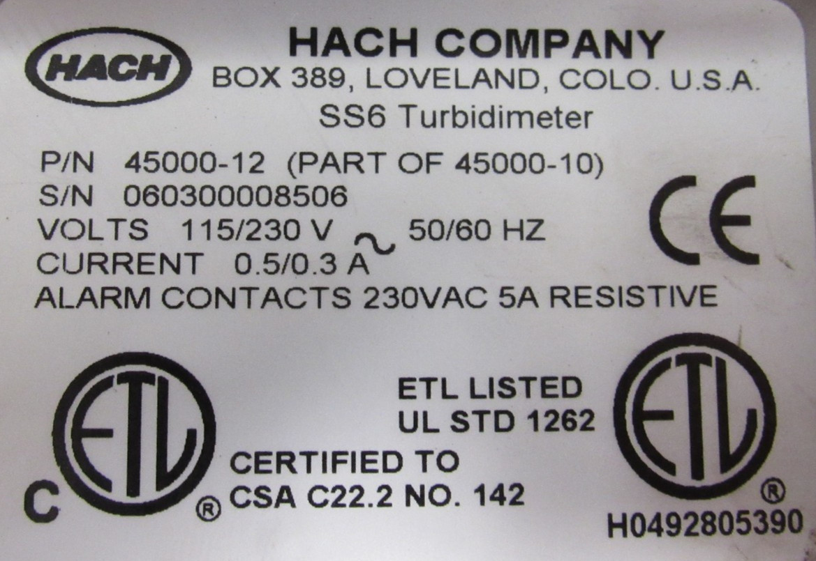 NEW HACH 45000-12 SURFACE SCATTER 6 CONTROLLER 4500012