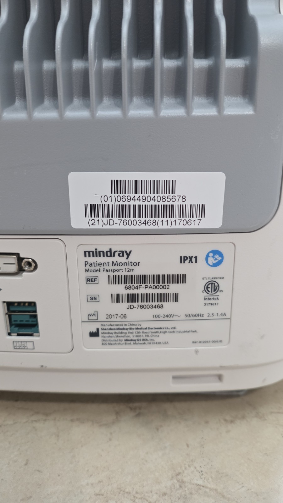 Mindray Passport 12M Patient Monitor – Powers On & Operating – Monitor Only