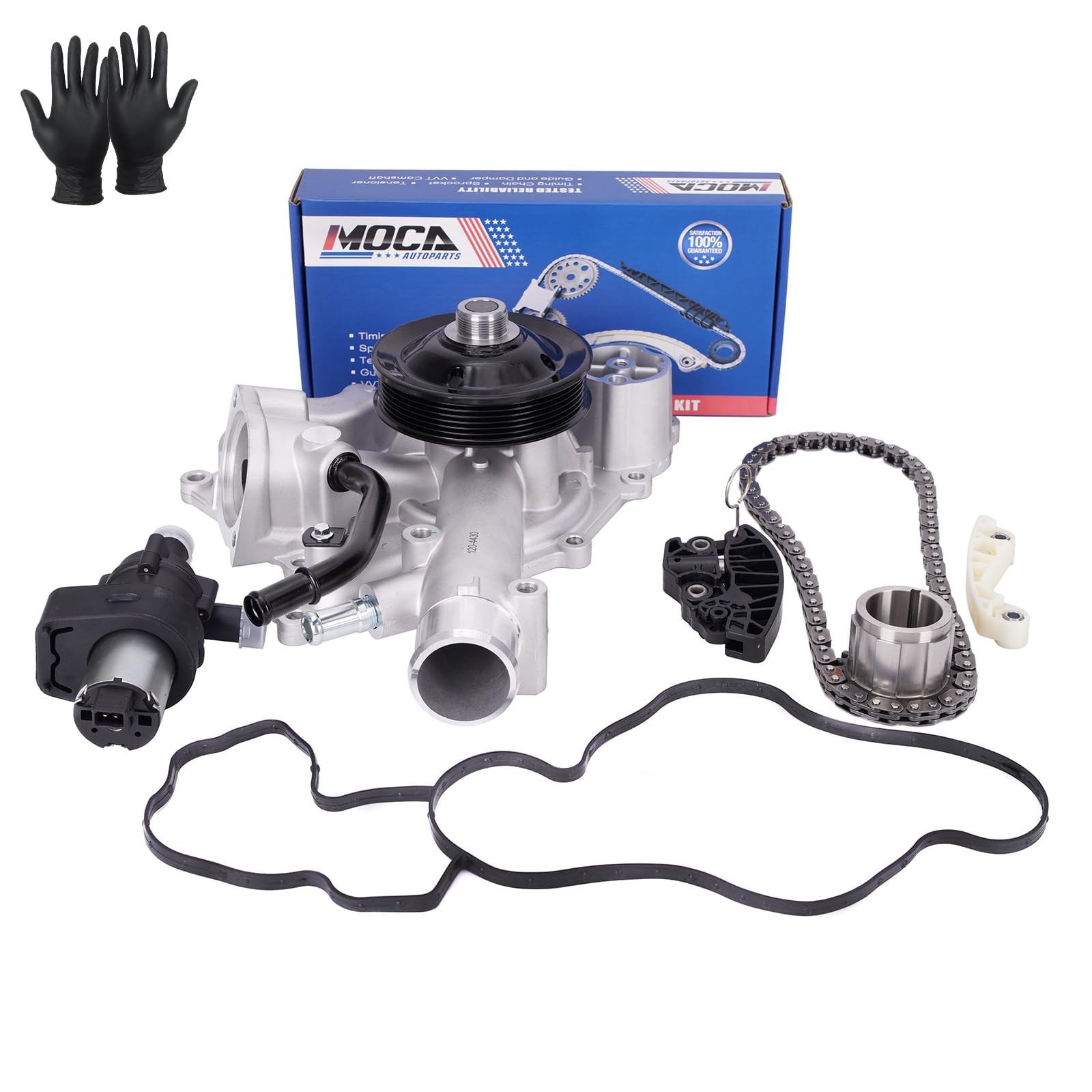 Timing Chain Kit Water Pump Auxiliary Water Pump Compatible with 2009 V8 5.7L