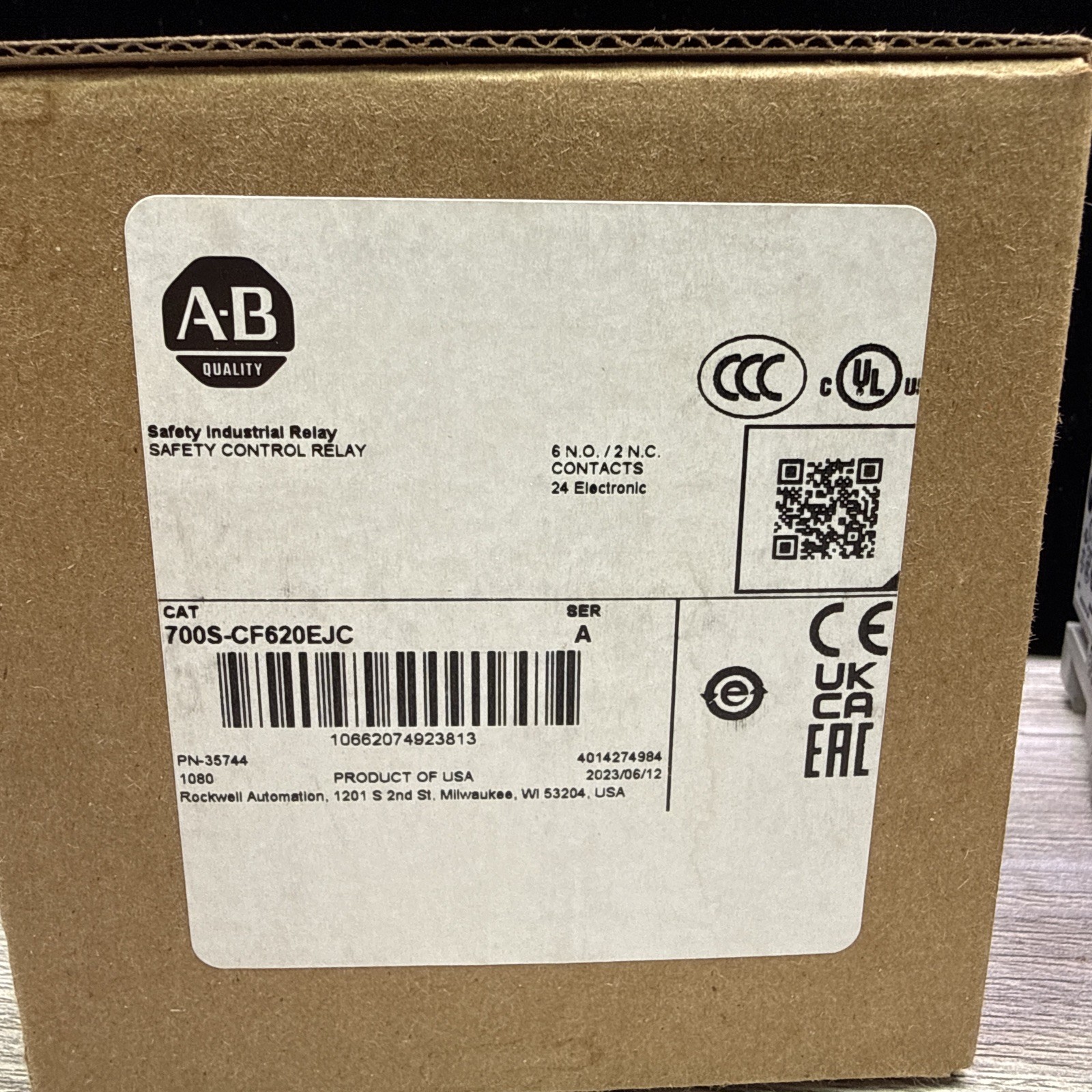 Allen-Bradley 700S-CF620EJC Guardmaster Safety Control Relay
