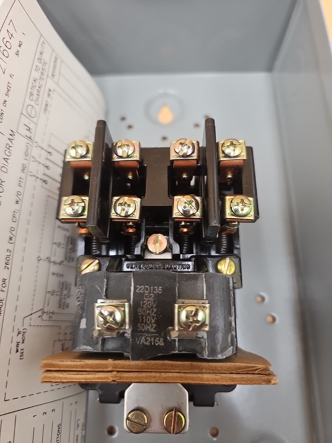 General Electric GE CR260L20EA**1AA0 Electrically Held Lighting Contactor