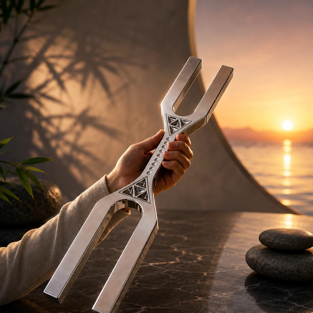 Premium DNA Key 852 Hz / 963 Hz Dual Side Giant Tuning Fork