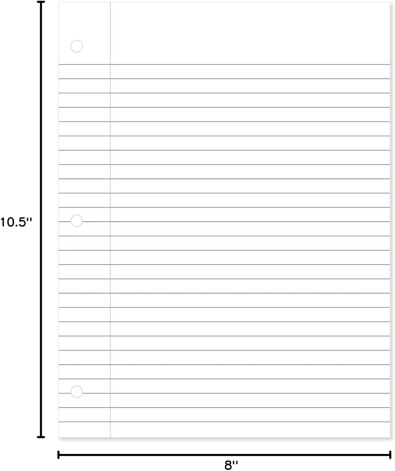 Loose Leaf Paper, Wide Ruled Filler Notebook Paper, 8″ x 10-1/2″, 200 Sheets,…