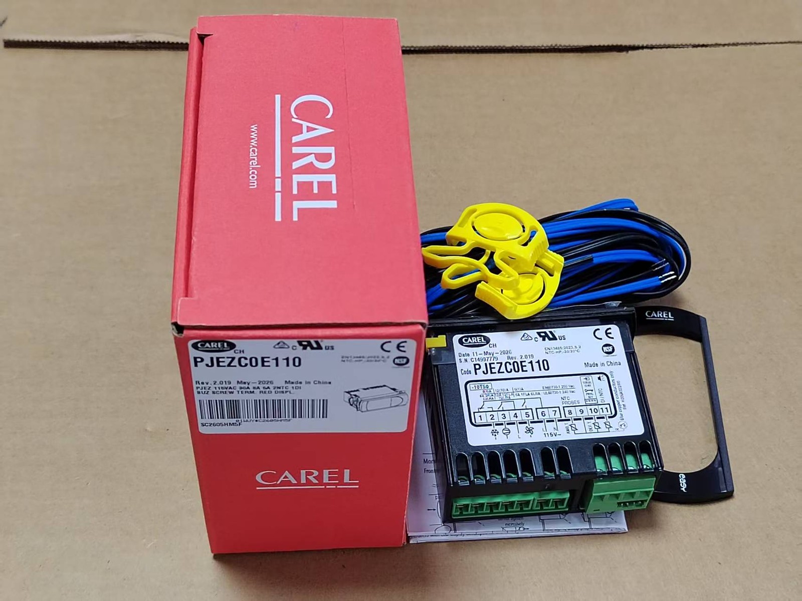 PJEZC0E110 Carel Temperature Controller to replace PYBU1R0537 ( PZBUC0H111K )